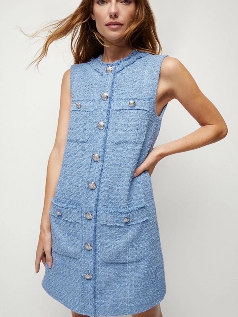 Veronica Beard Laurel Sleeveless Tweed Mini Dress NWT